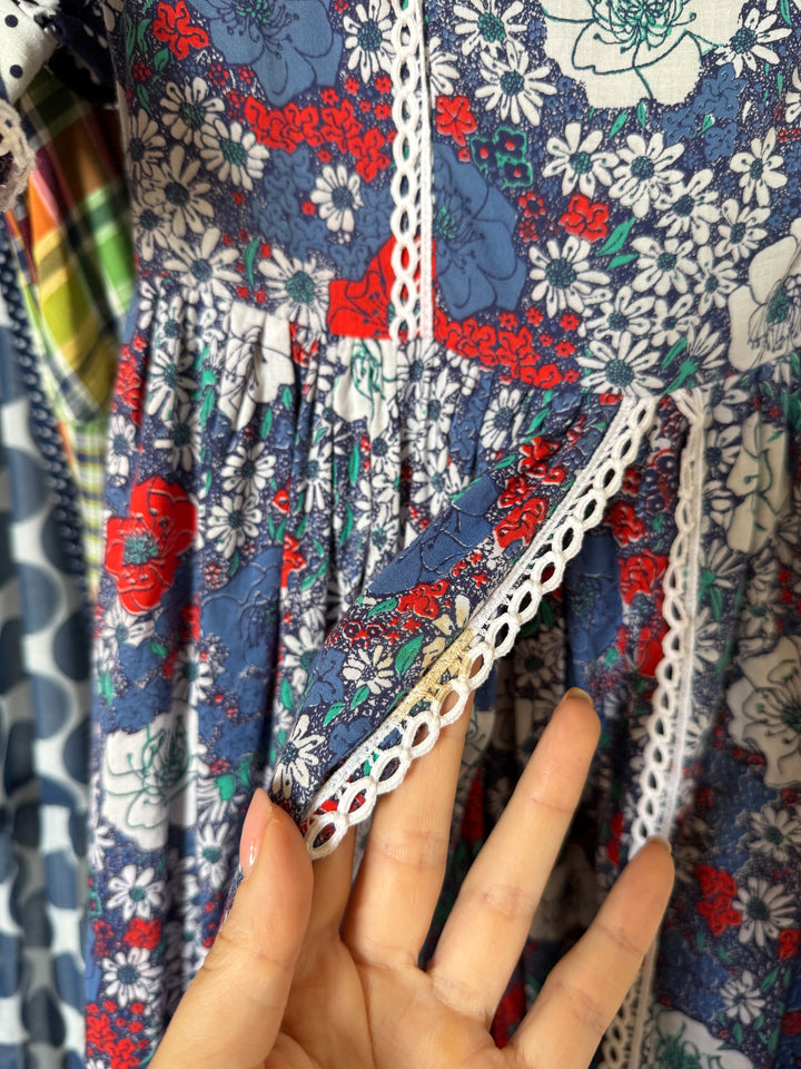 Incredible Rare Precious 1970s Unlabelled Laura Ashley Cotton Maxi Dress