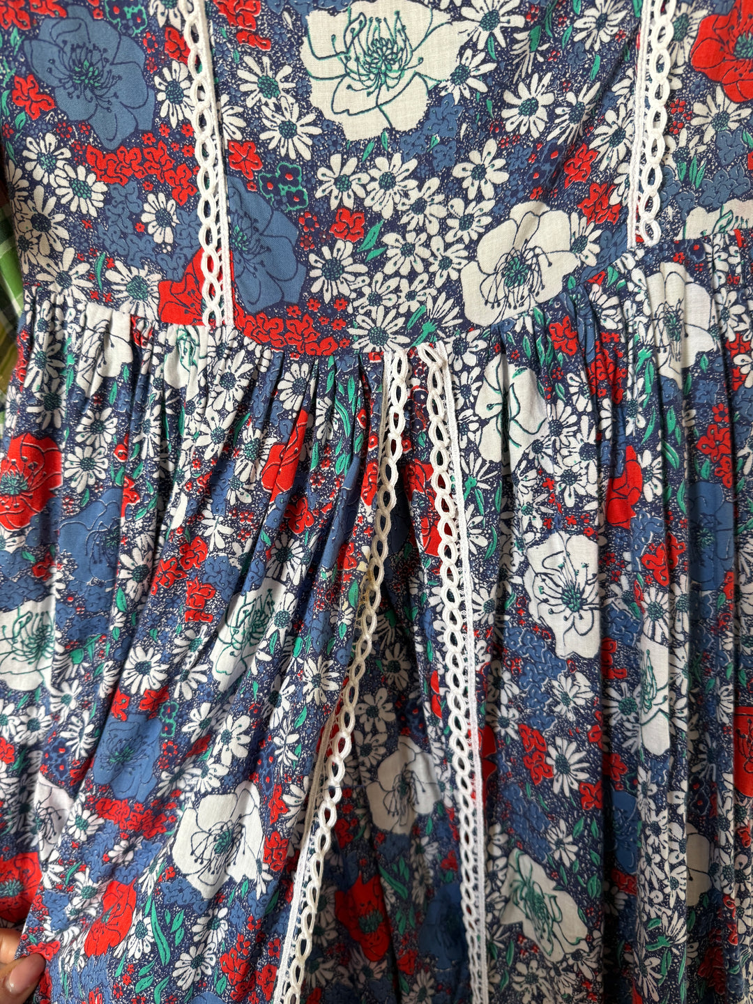 Incredible Rare Precious 1970s Unlabelled Laura Ashley Cotton Maxi Dress