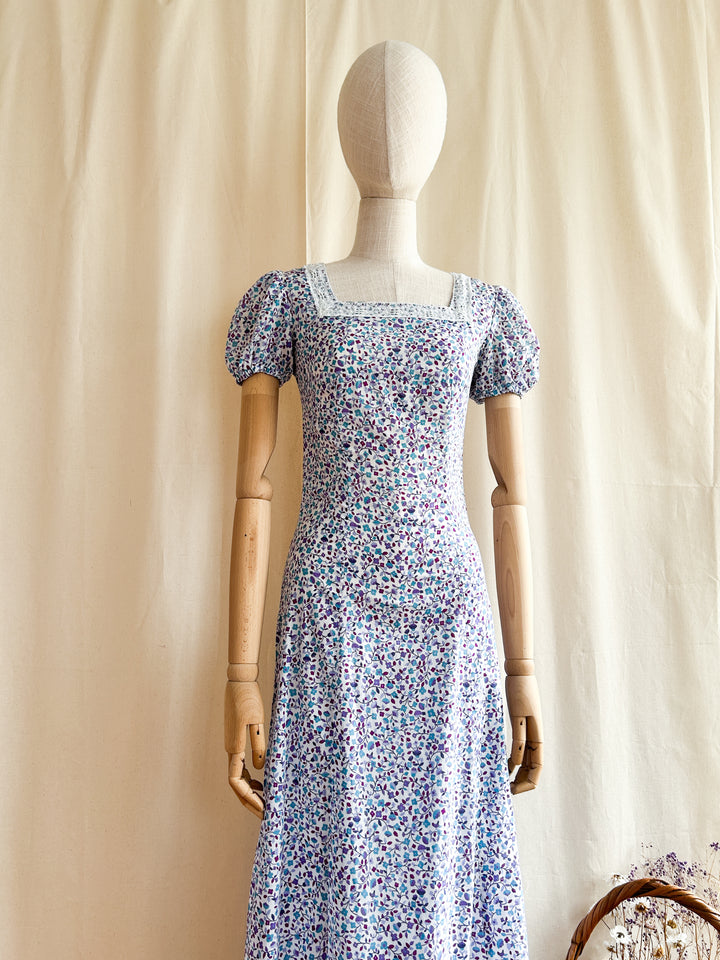 Marie ~ Super cute 1970s St Michaels Floral Cotton Prairie Dress