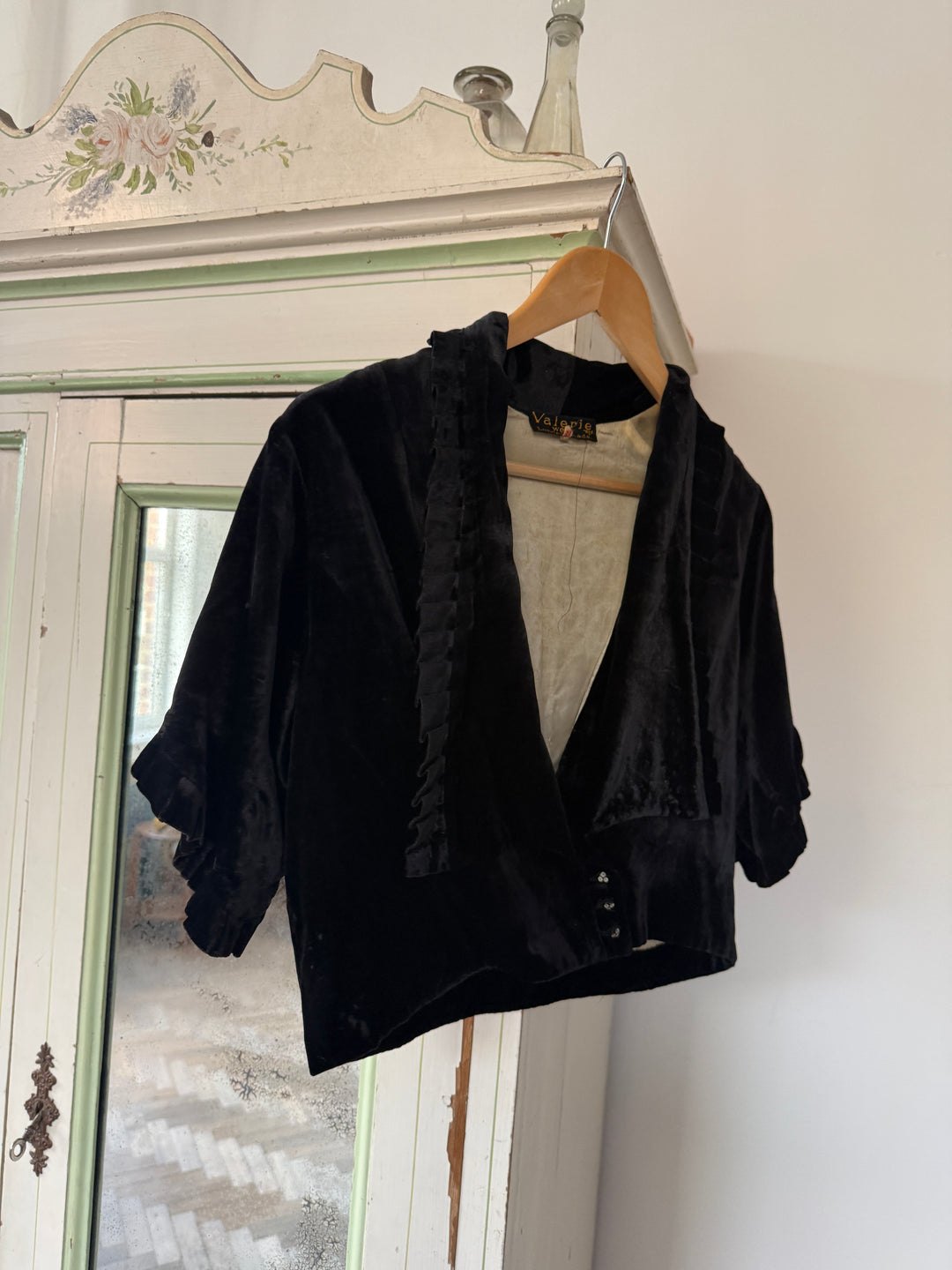 RARE 1930S SILK VELVET BLOUSE