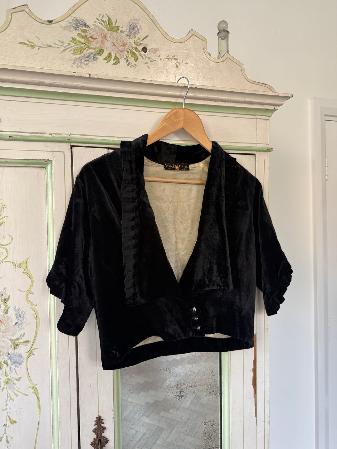 RARE 1930S SILK VELVET BLOUSE