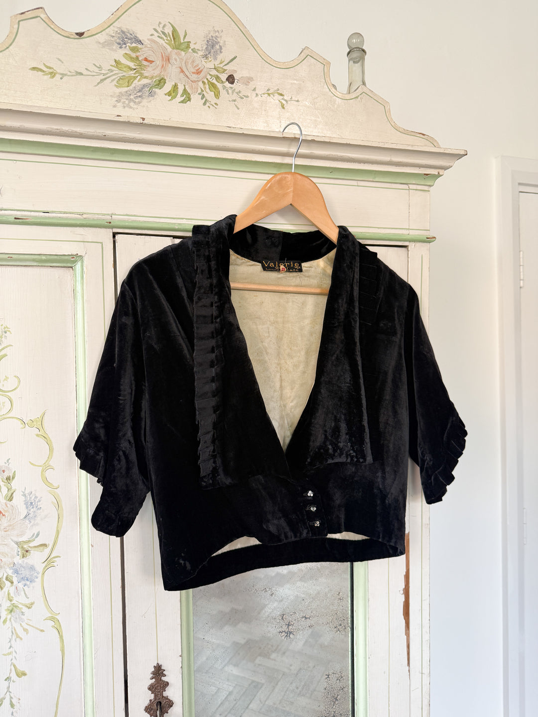 RARE 1930S SILK VELVET BLOUSE