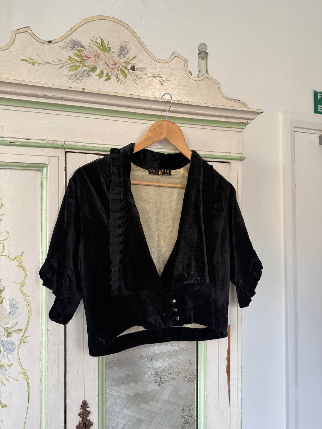 RARE 1930S SILK VELVET BLOUSE