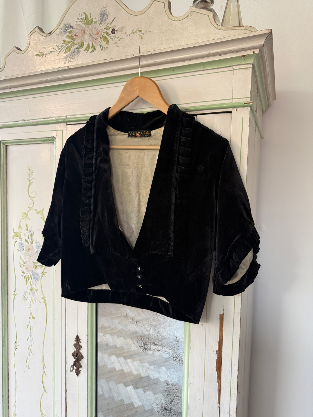 RARE 1930S SILK VELVET BLOUSE