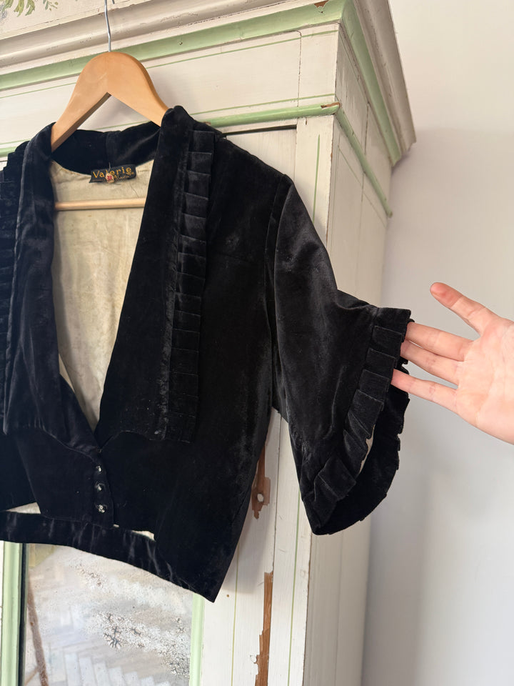 RARE 1930S SILK VELVET BLOUSE