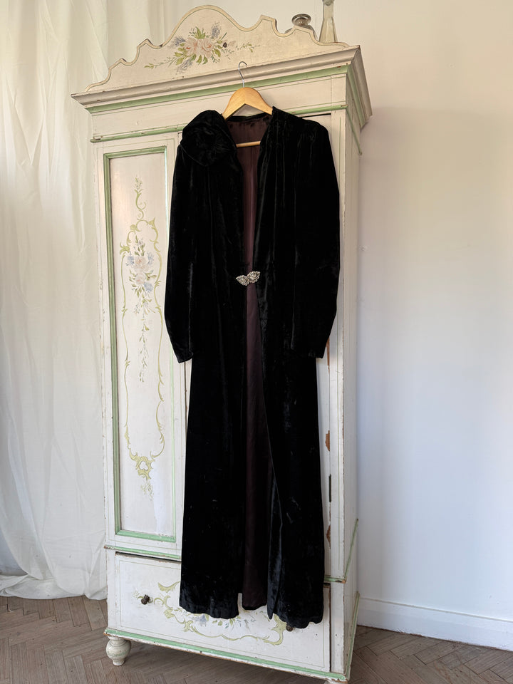 INCREDIBLE RARE 1930S SILK VELVET OPERA COAT