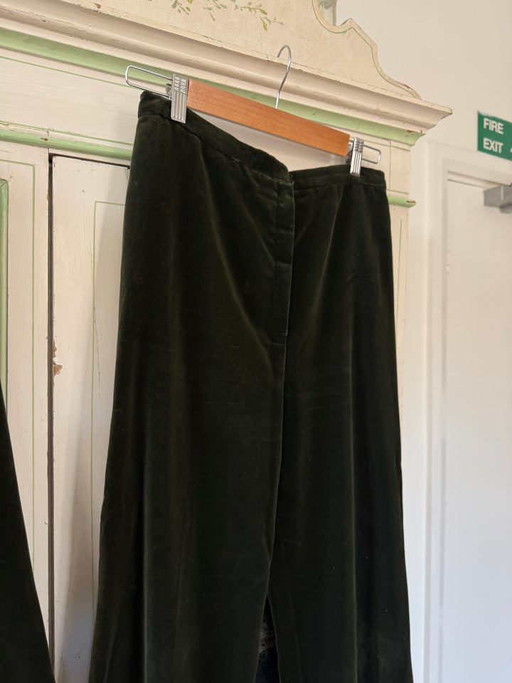 INSANE RARE 1970S FEMINELLA VELVET FLARED TROUSER SUIT