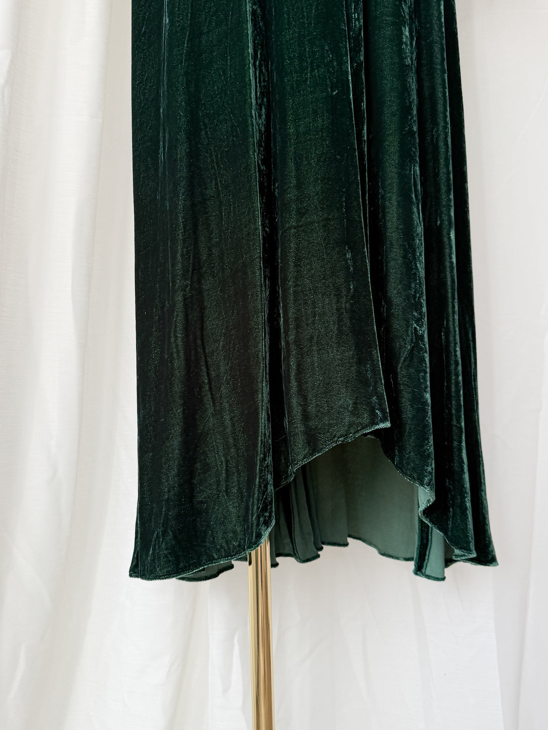 PRECIOUS 1990S IDOL GREEN WOOL VELVET WHIMSY GOTH MAXI DRESS