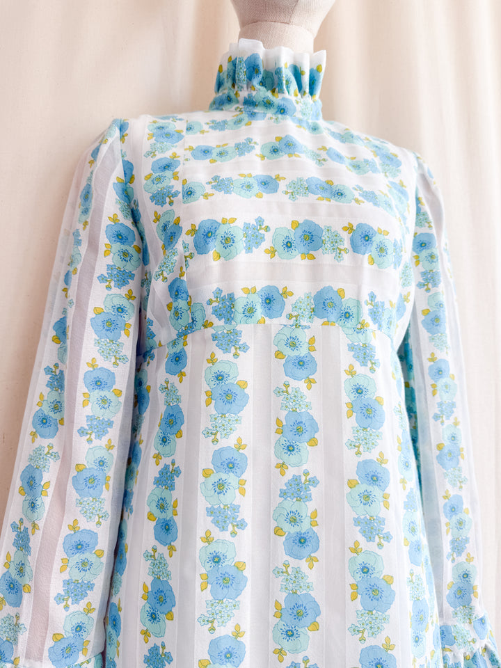 Gorgeous 70s Floral Dream Maxi Dress by Liz Williams