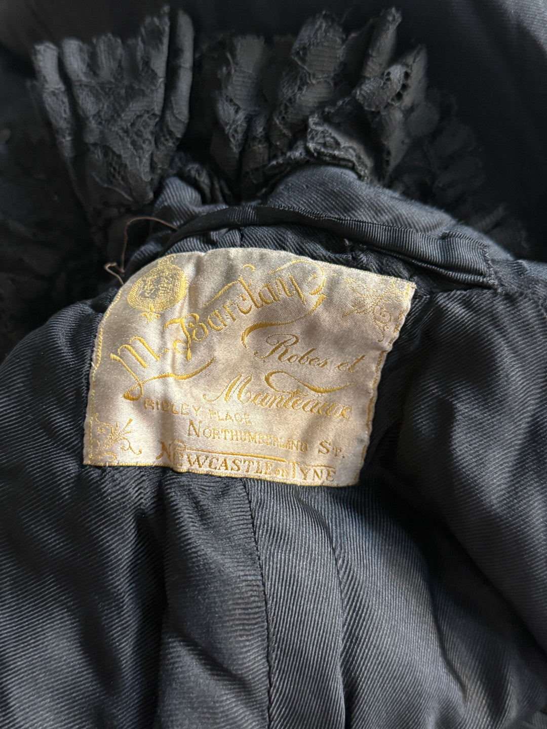 HOLY GRAIL ANTIQUE VICTORIAN VELVET MOURNING CAPE