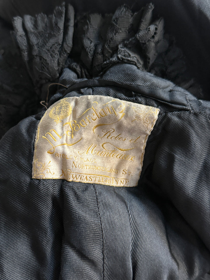 HOLY GRAIL ANTIQUE VICTORIAN VELVET MOURNING CAPE