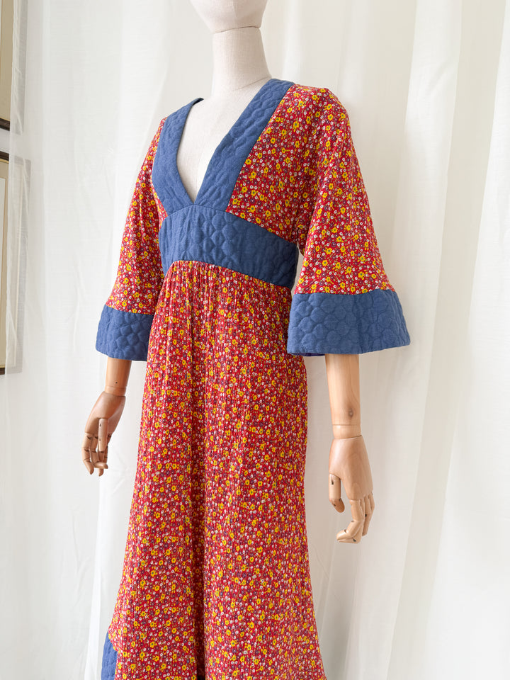 Insanely Beautiful Holy Grail Rare Annie Gough at Gemini Bohemian Cotton Maxi Dress