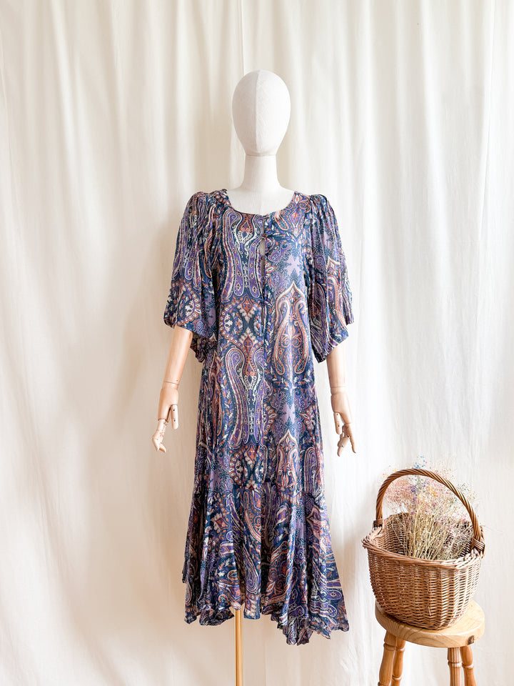 Holy Grail Rare Collectible 1970s Fine Cotton Kaftan Dress by Biba