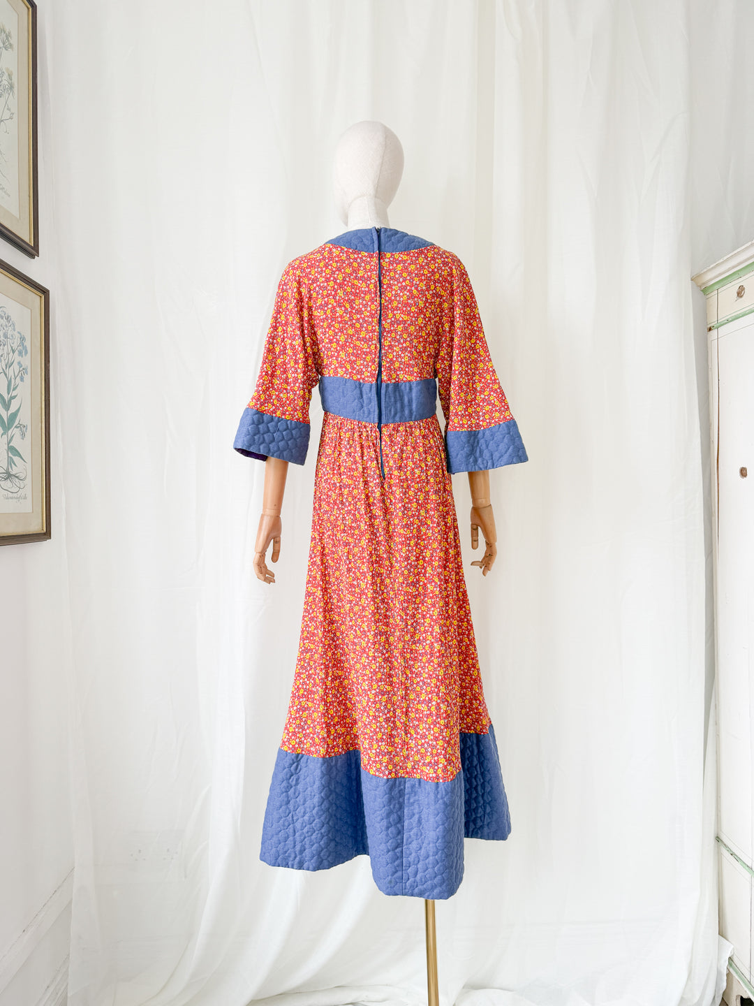 Insanely Beautiful Holy Grail Rare Annie Gough at Gemini Bohemian Cotton Maxi Dress