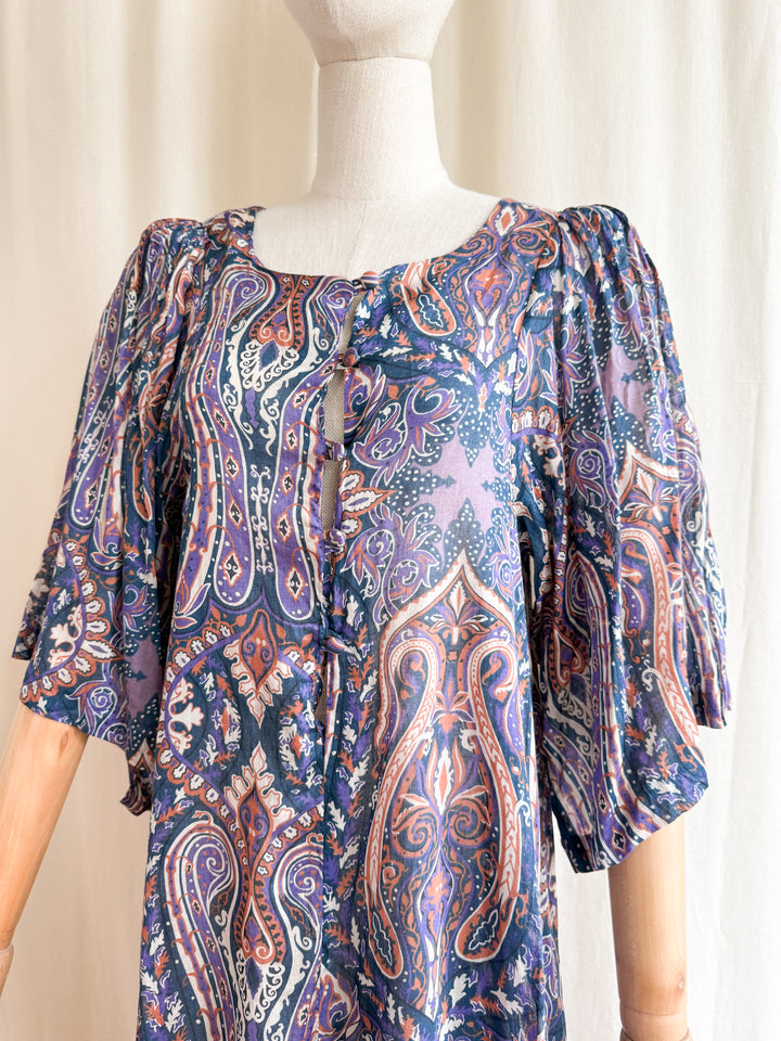 Holy Grail Rare Collectible 1970s Fine Cotton Kaftan Dress by Biba
