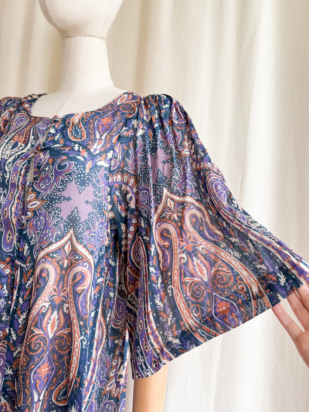 Holy Grail Rare Collectible 1970s Fine Cotton Kaftan Dress by Biba