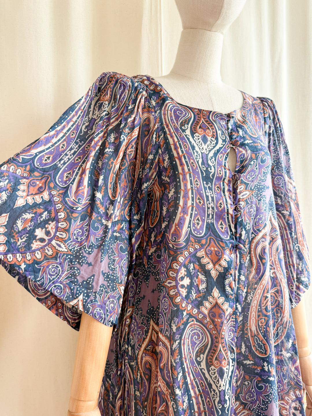 Holy Grail Rare Collectible 1970s Fine Cotton Kaftan Dress by Biba