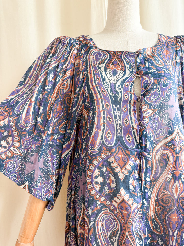 Holy Grail Rare Collectible 1970s Fine Cotton Kaftan Dress by Biba
