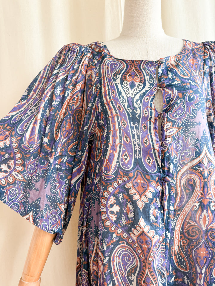 Holy Grail Rare Collectible 1970s Fine Cotton Kaftan Dress by Biba