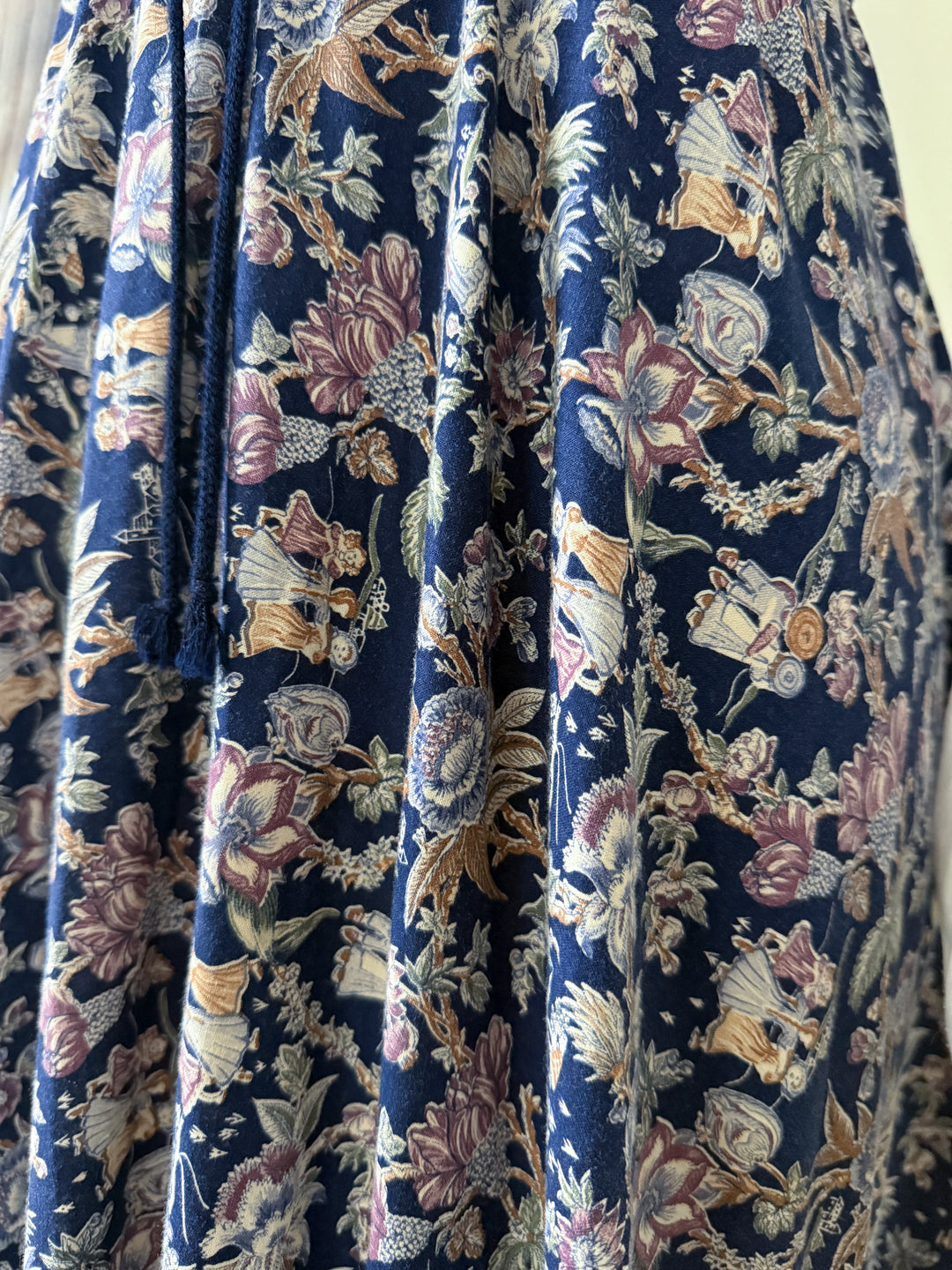 Divine Holy Grail Rare 70s Gunne Sax Child Print Cotton Maxi Dress