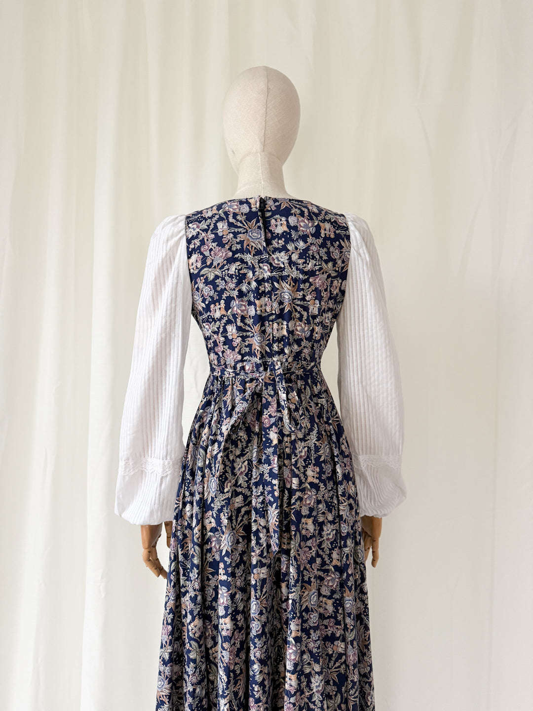 Divine Holy Grail Rare 70s Gunne Sax Child Print Cotton Maxi Dress