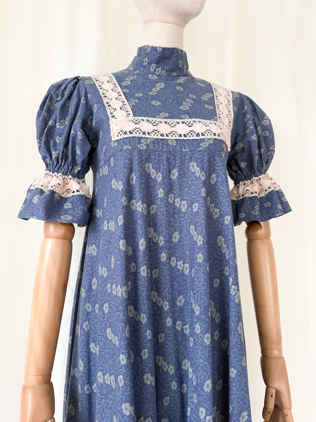 Breathtaking Rare Precious Laura Ashley Made in Wales 70s Maxi Dress