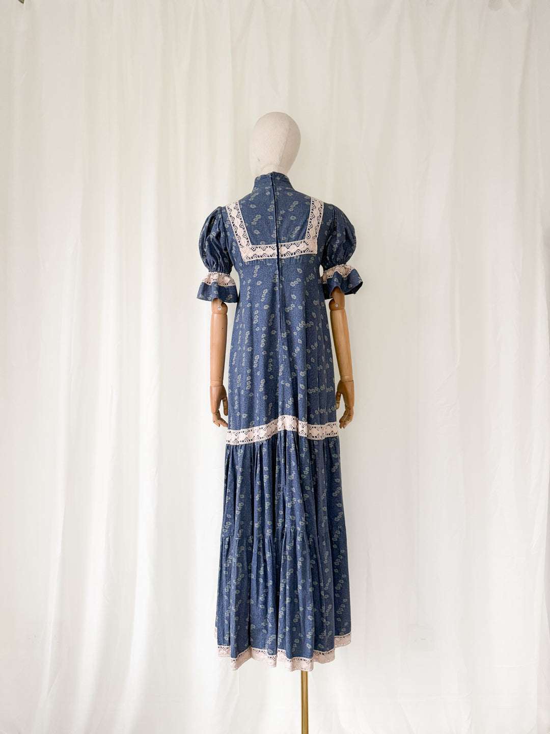 Breathtaking Rare Precious Laura Ashley Made in Wales 70s Maxi Dress