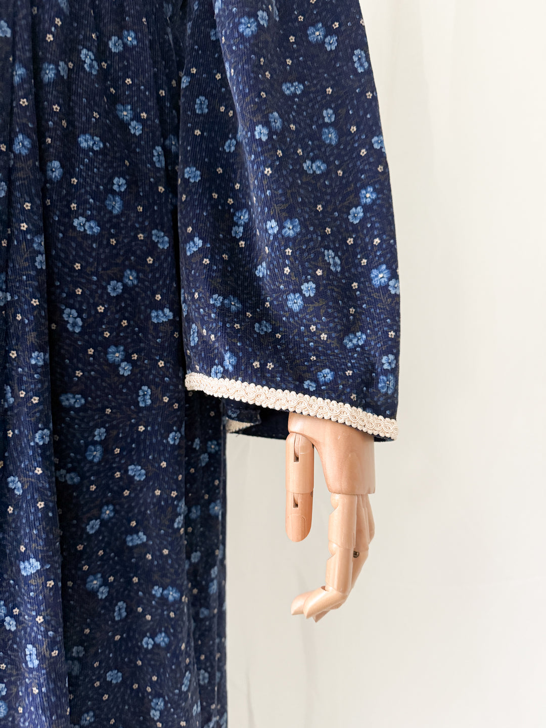 Beautiful Rare One of a Kind 70s Needlecord Medieval Maxi Dress