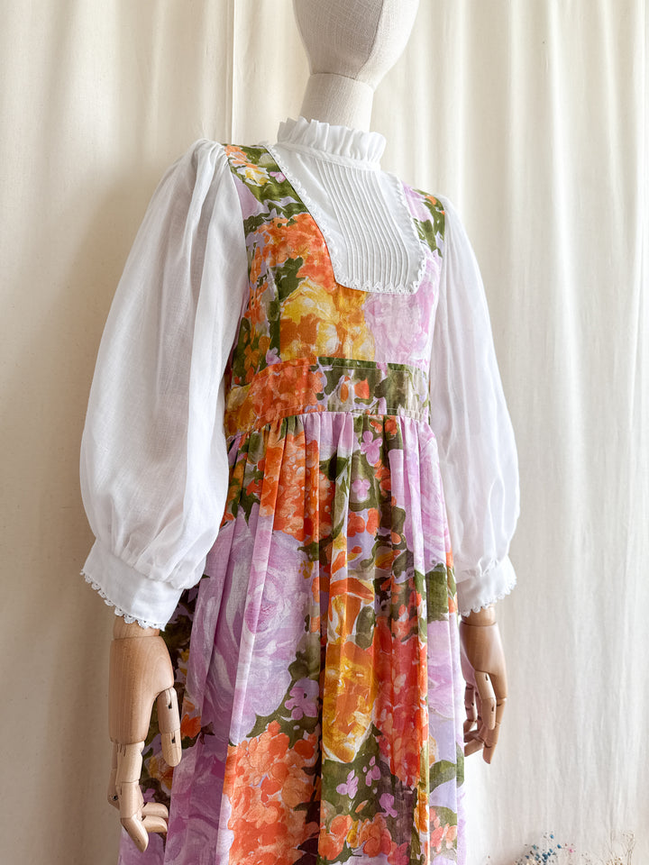 Precious Rare Soft Cotton Billowing Sleeve Floral Maxi Dress by Dollyrockers