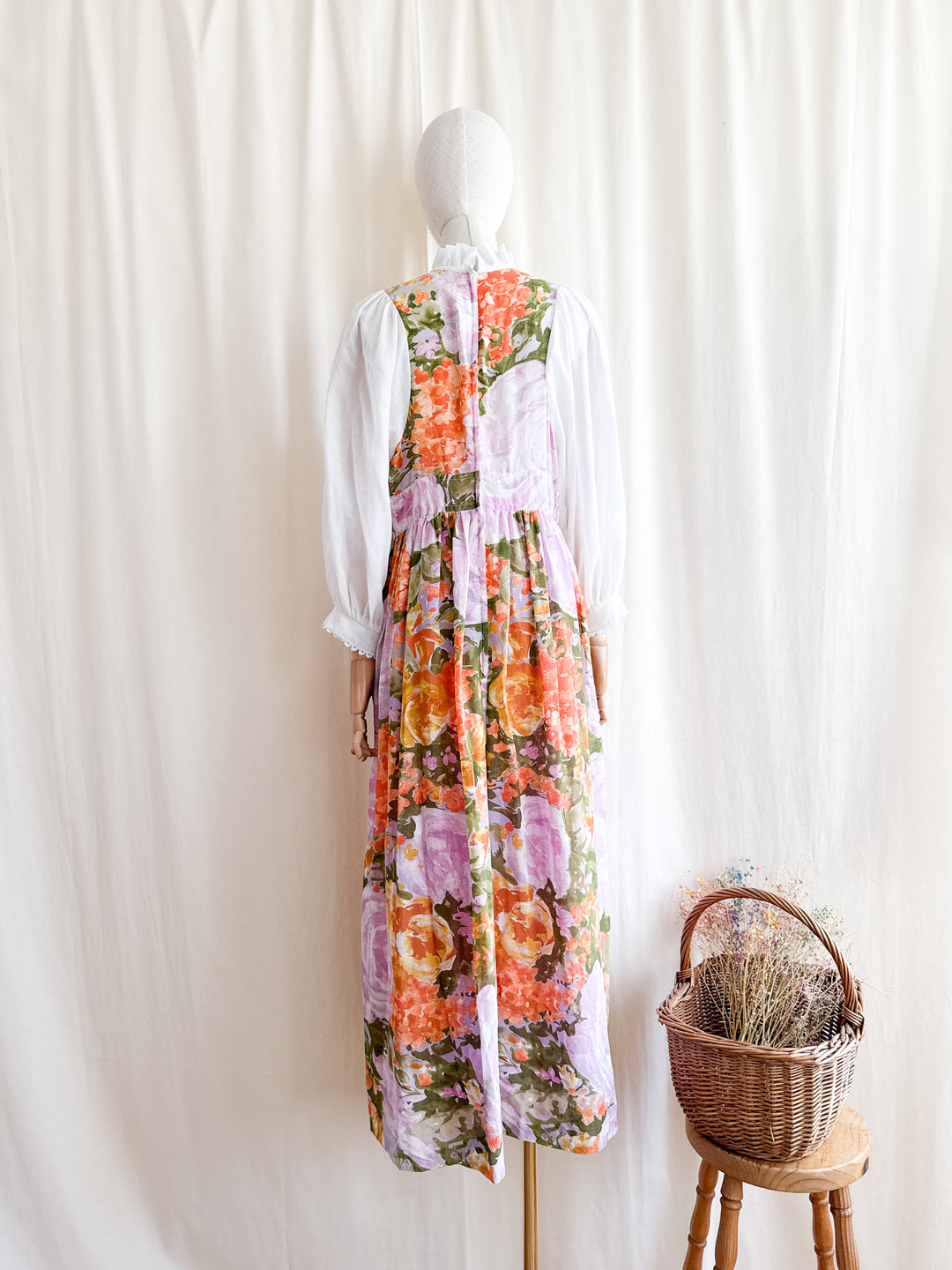 Precious Rare Soft Cotton Billowing Sleeve Floral Maxi Dress by Dollyrockers
