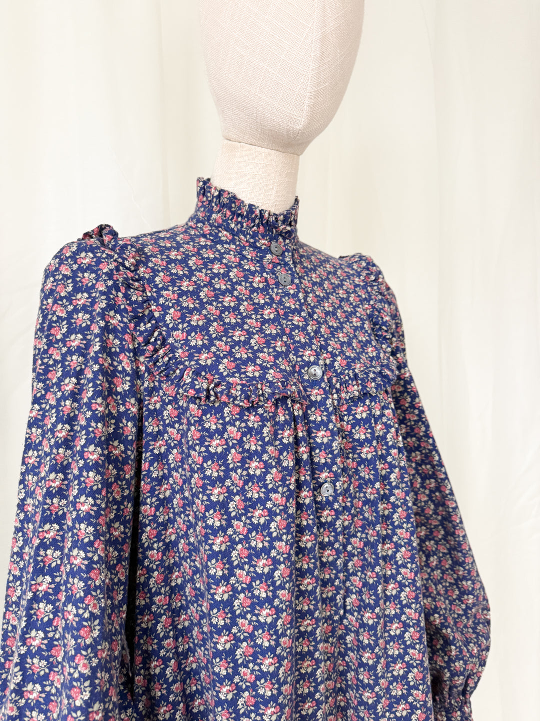 Pretty Rare 1970s Laura Ashley Floral Cotton Smock Dress