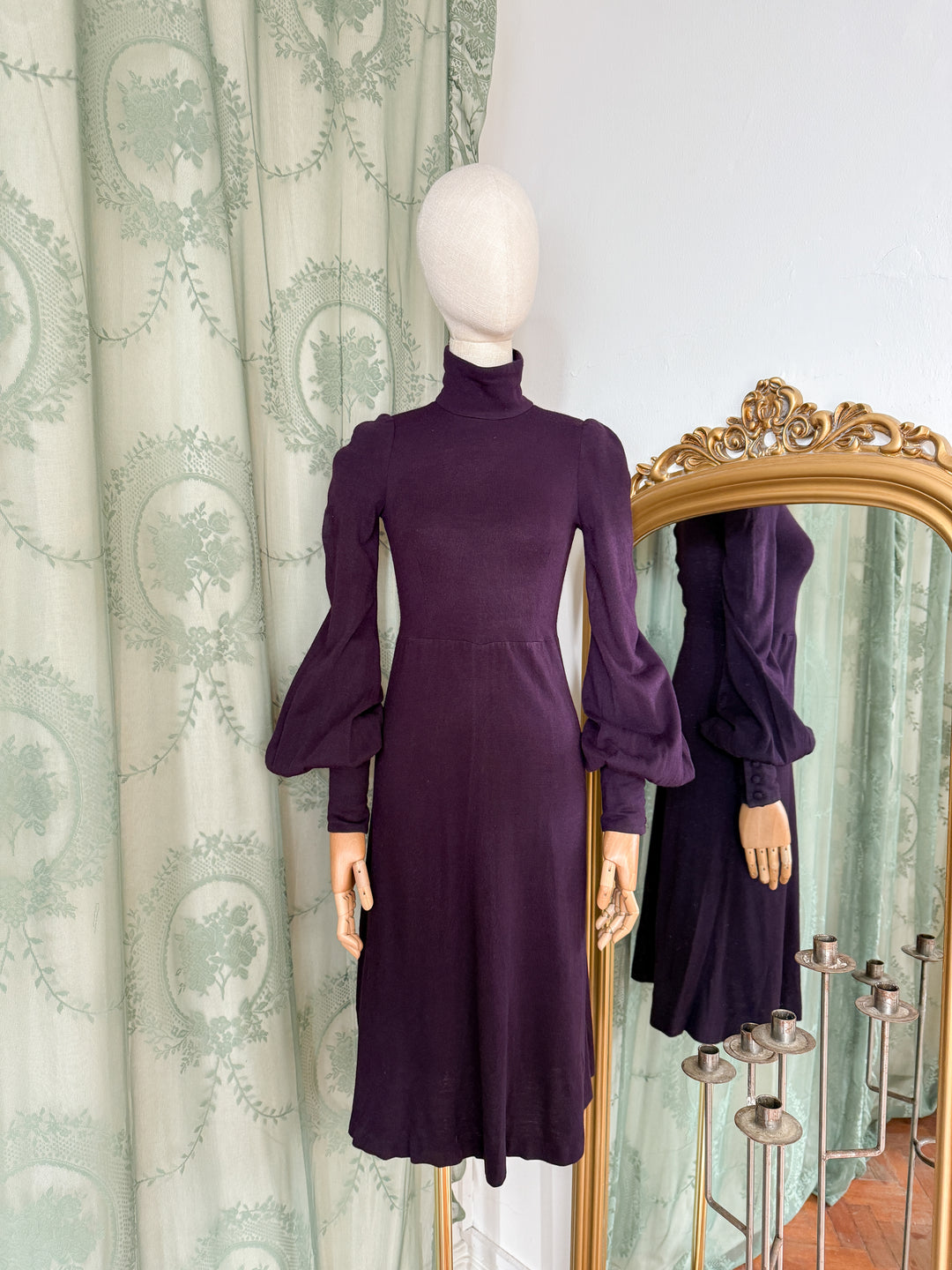 SYBIL ~ INSANE HOLY GRAIL RARE WOOL JERSEY MIDI DRESS BY BIBA The Pansy Garden SYBIL ~ INSANE HOLY GRAIL RARE WOOL JERSEY MIDI DRESS BY BIBA The Pansy Garden