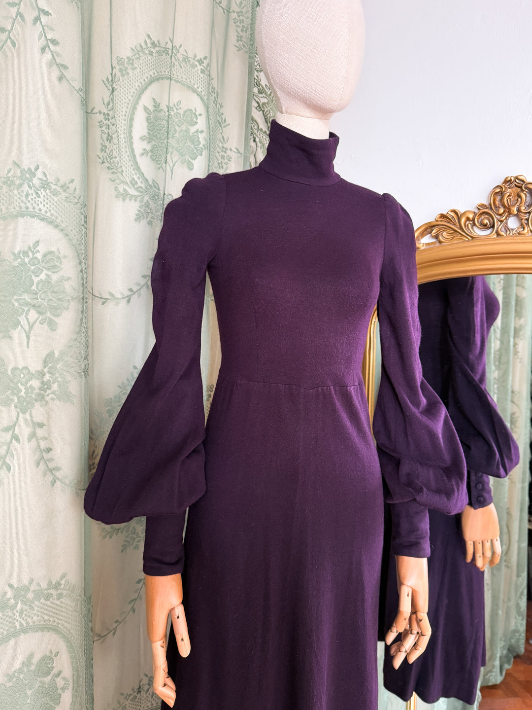 biba purple dress Classic 1970s Biba by Barbara Hulanicki Purple Metallic Lame Party Dre