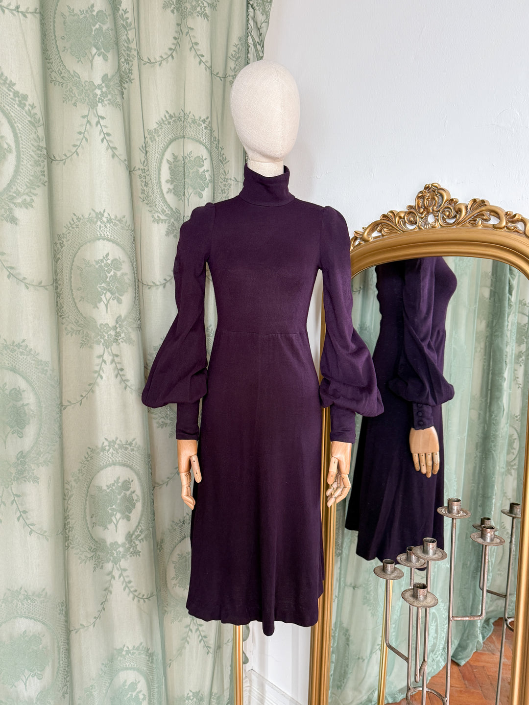 SYBIL ~ INSANE HOLY GRAIL RARE WOOL JERSEY MIDI DRESS BY BIBA – The Pansy Garden