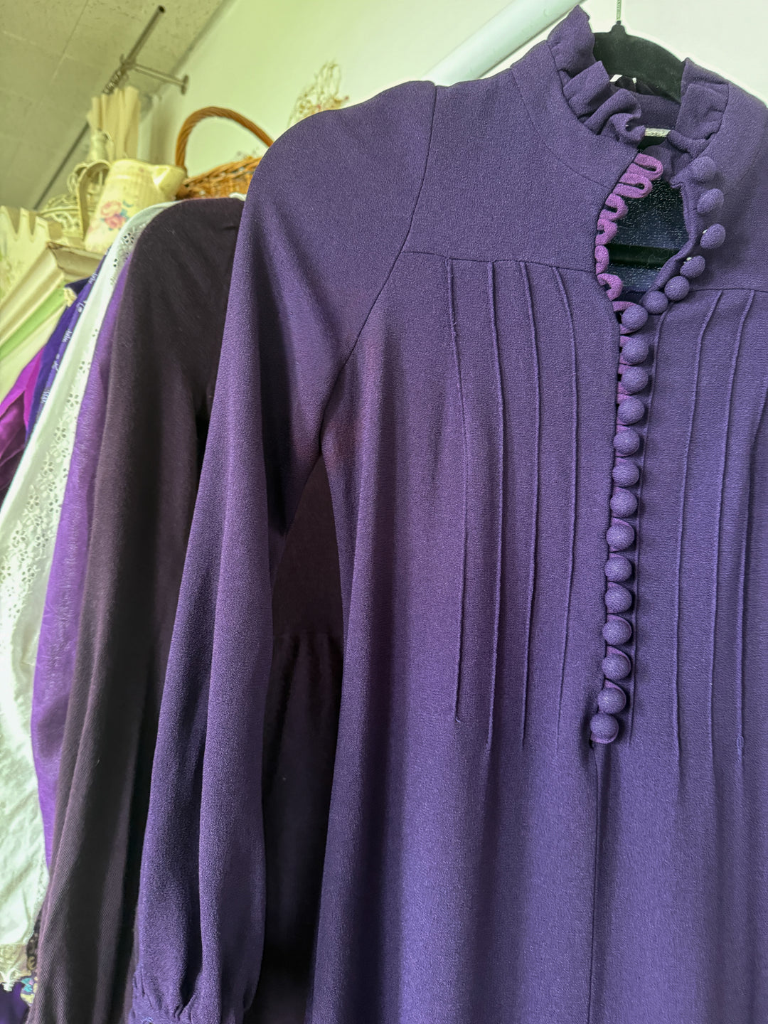 SPELL ~ DIVINE RARE LATE 1960S MISS SELFRIDGE CREPE MAXI DRESS