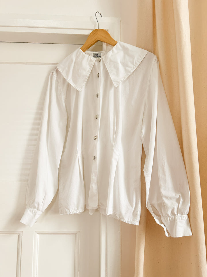 Puritan white cotton 70s blouse