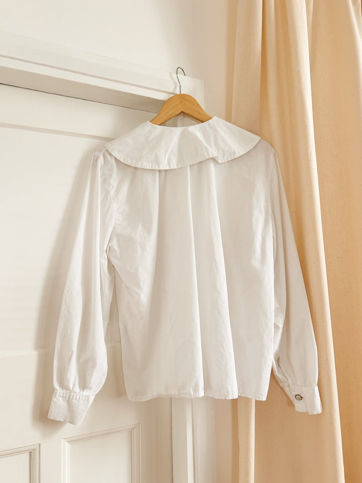 Puritan white cotton 70s blouse