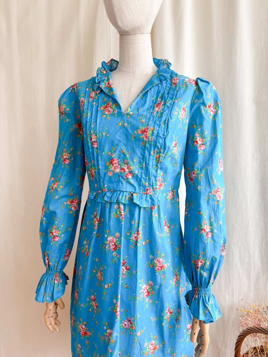 Sweet 70s Cotton Mini Dress by Peter Robinson