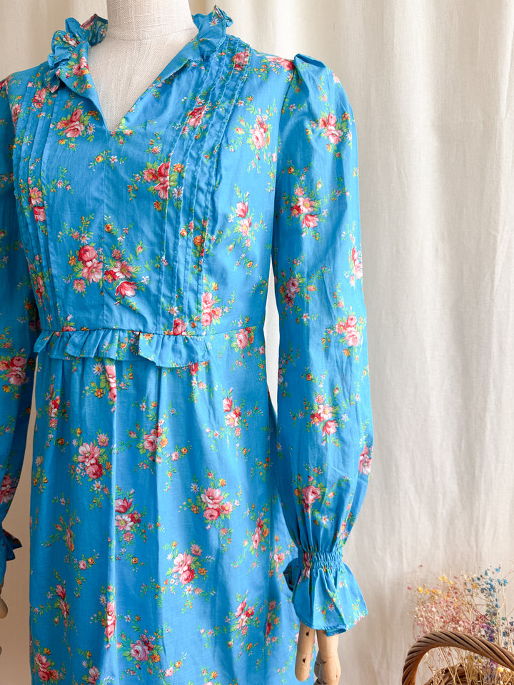Sweet 70s Cotton Mini Dress by Peter Robinson