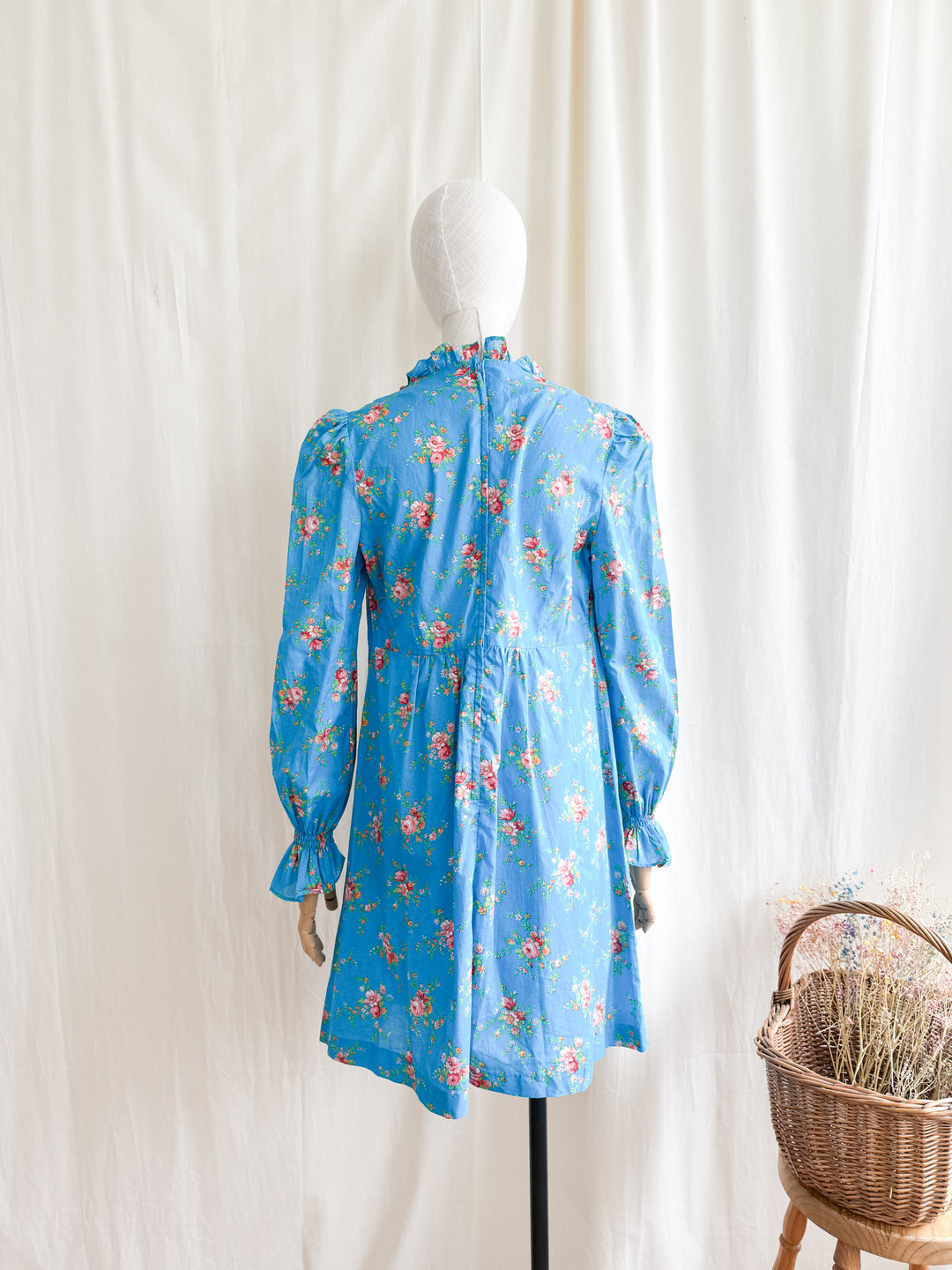Sweet 70s Cotton Mini Dress by Peter Robinson