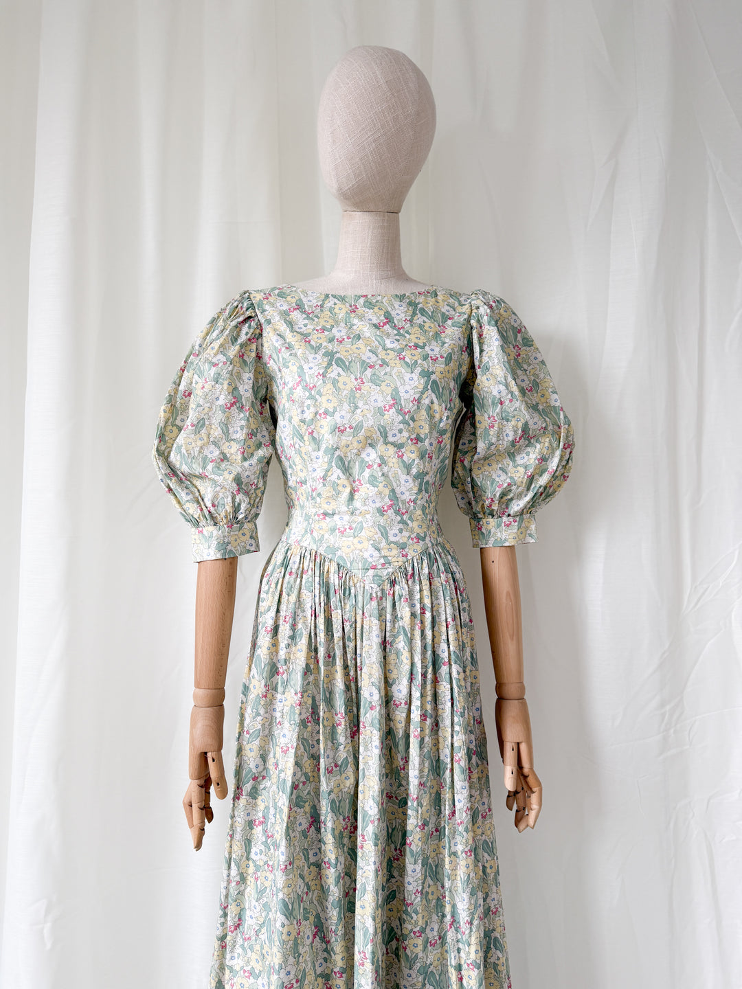 Precious Rare Late 1970s Liberty Floral Cotton Maxi Dress