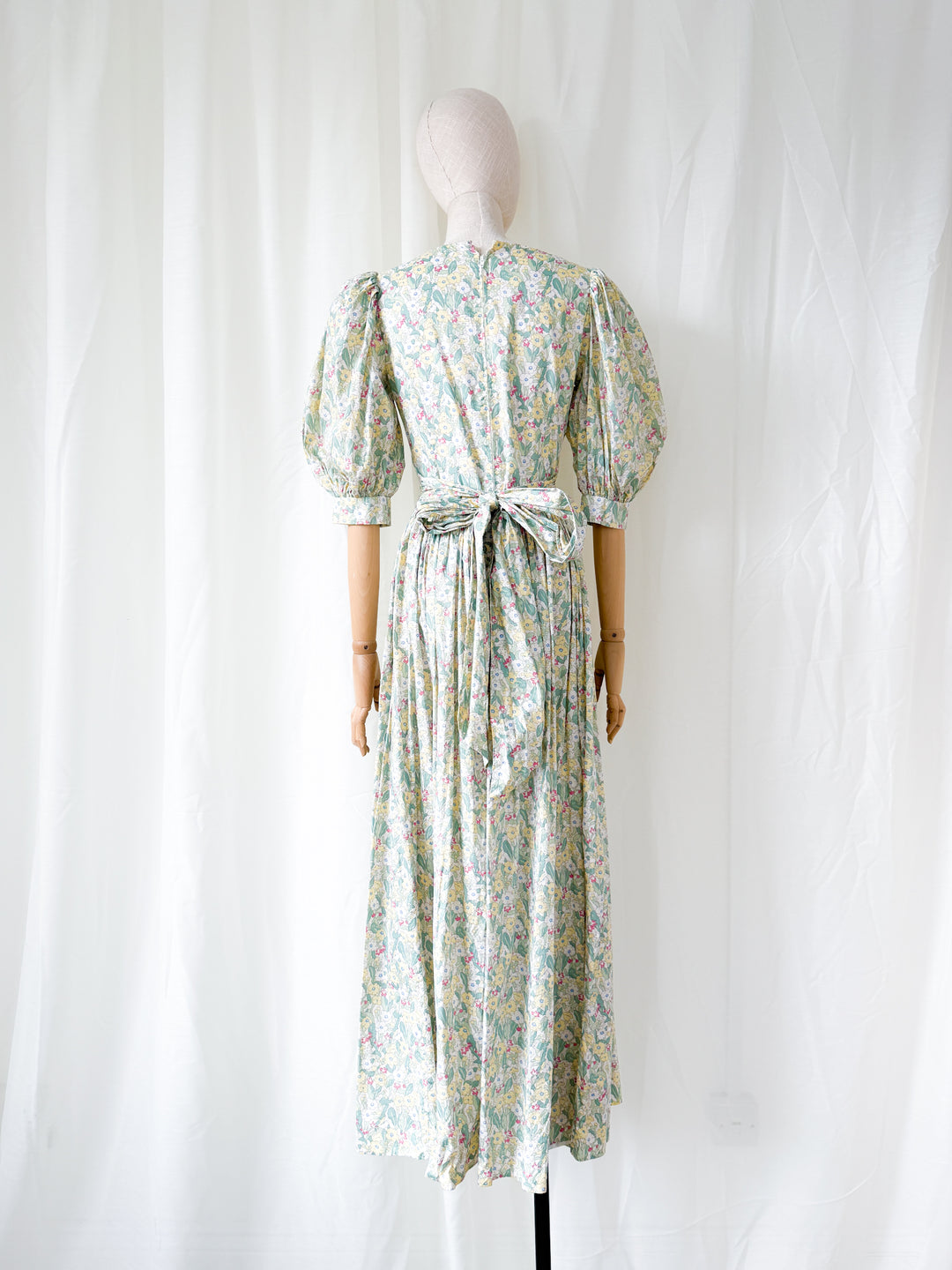 Precious Rare Late 1970s Liberty Floral Cotton Maxi Dress