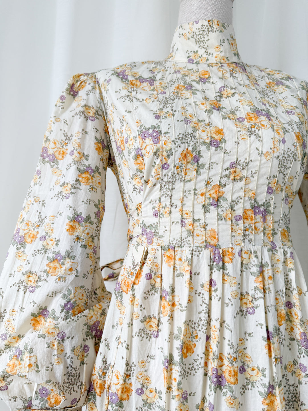 Divine Precious Rare 1970s Bluestocking Liberty Cotton Floral Maxi Dress