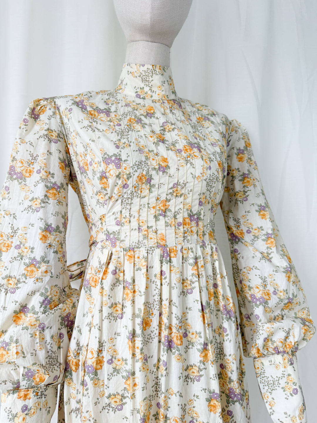 Divine Precious Rare 1970s Bluestocking Liberty Cotton Floral Maxi Dress