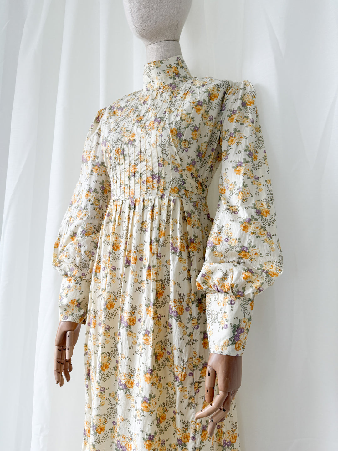 Divine Precious Rare 1970s Bluestocking Liberty Cotton Floral Maxi Dress