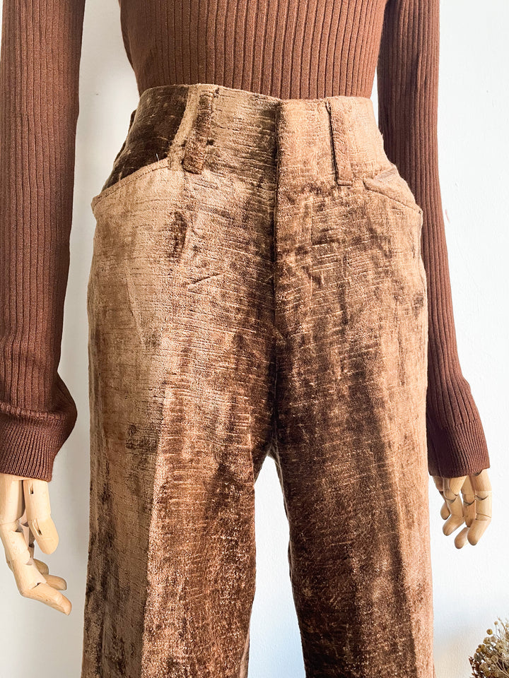 The Martello 70s Chenille Velvet Trousers